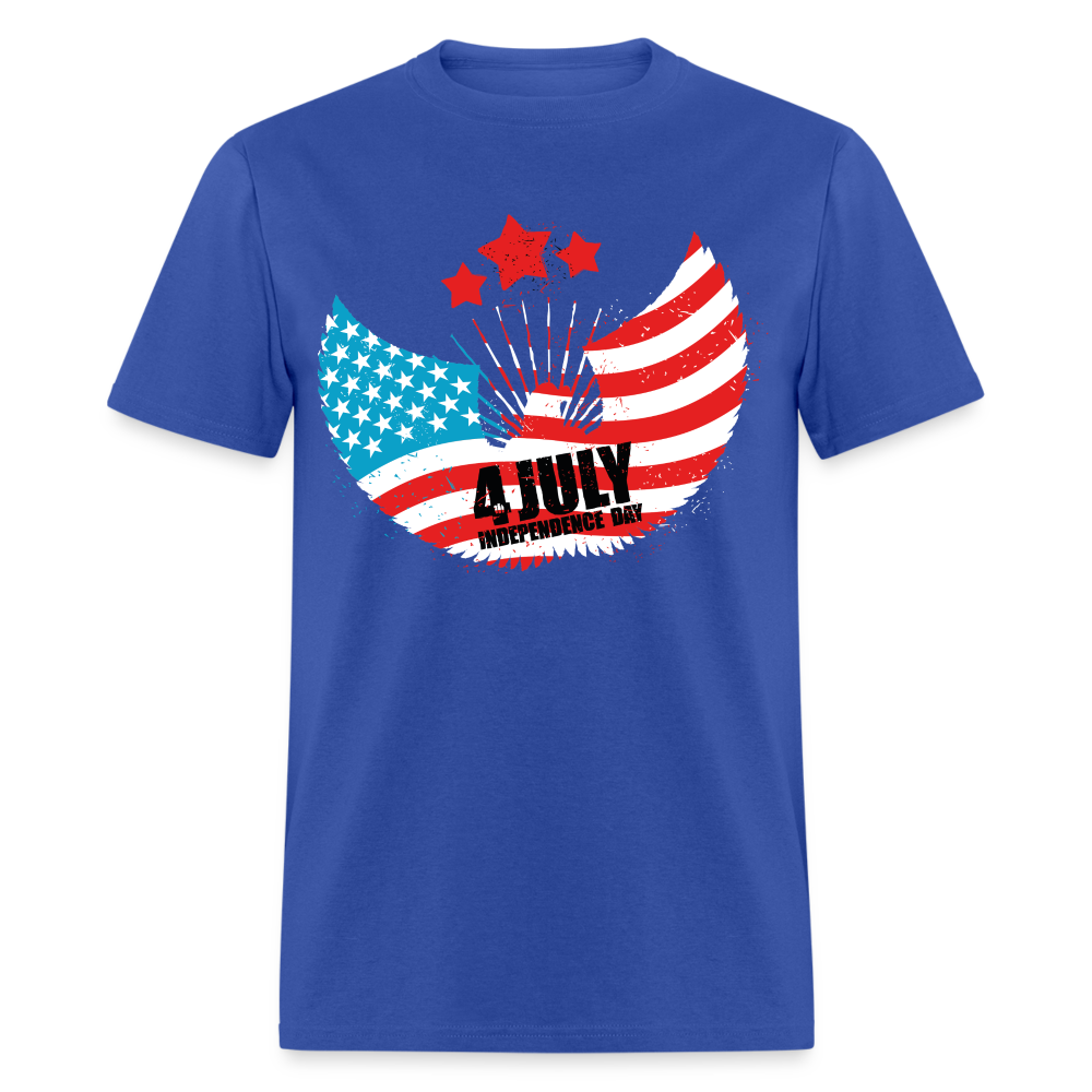 Unisex 4th Of July Print T Shirt - royal blue