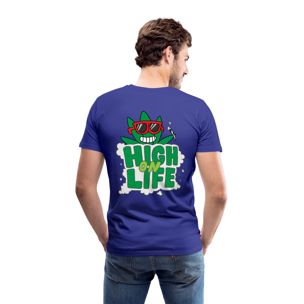 Men's Casual 420 Print T Shirt - royal blue