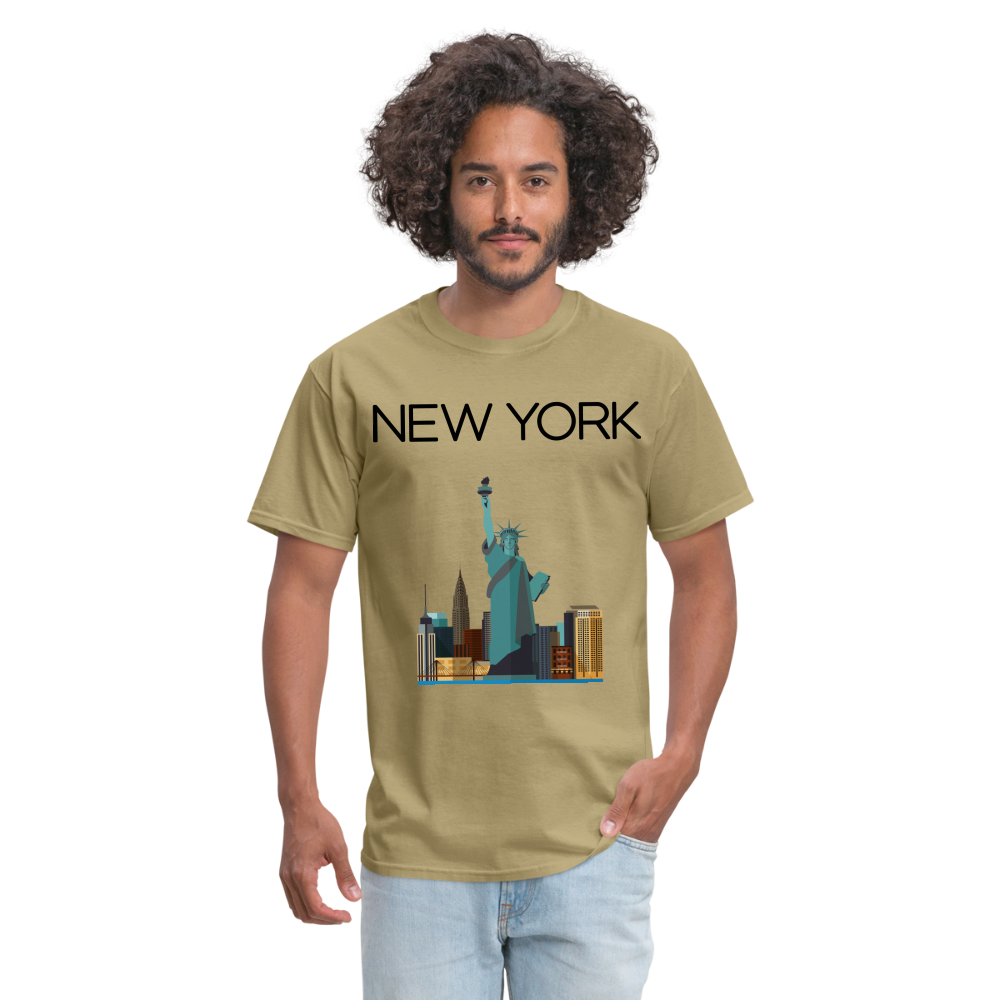 Unisex Classic  New York T Shirt - khaki