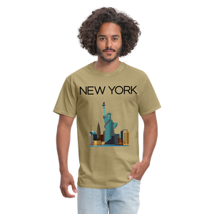 Unisex Classic  New York T Shirt - khaki