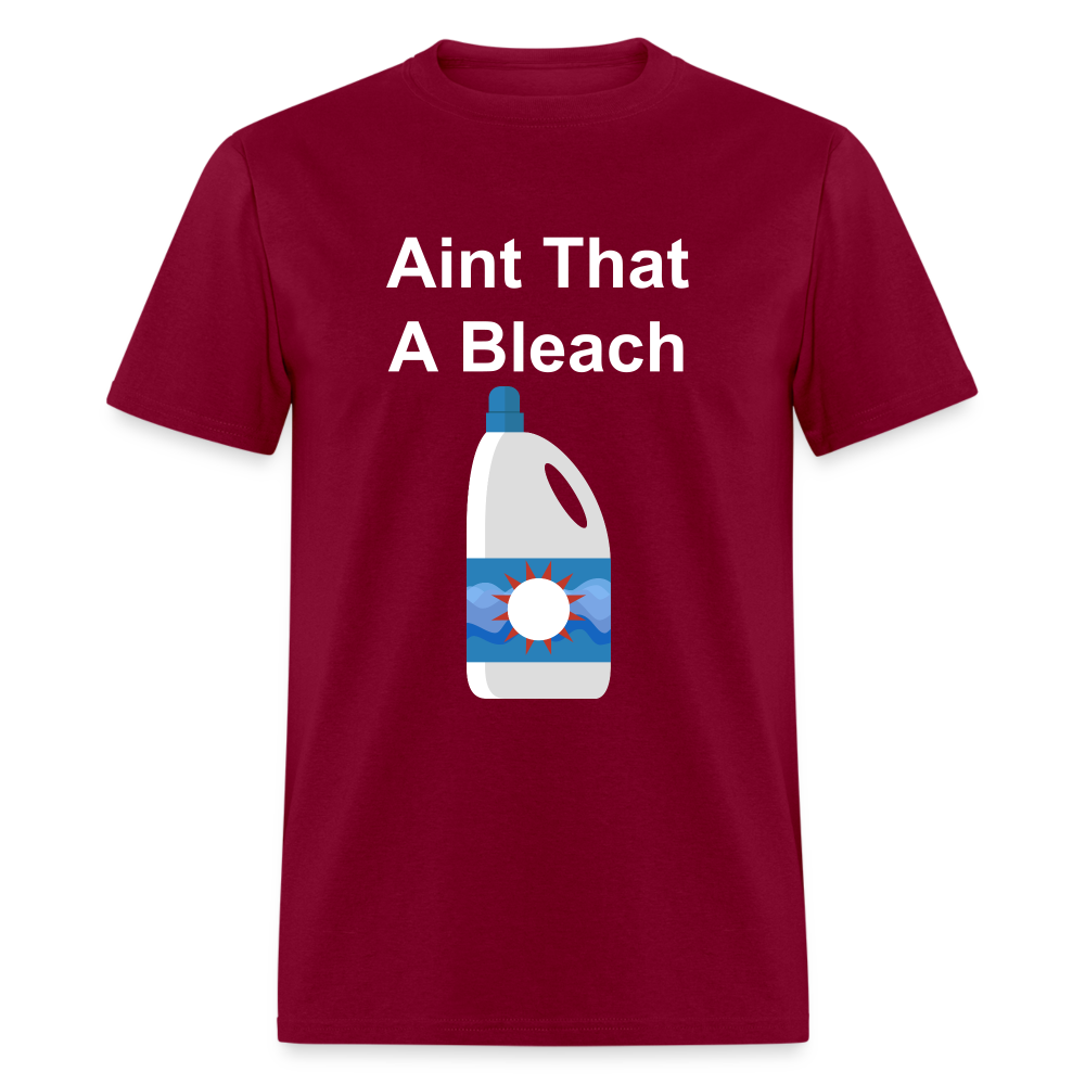 Unisex Bleach Print T Shirt - burgundy