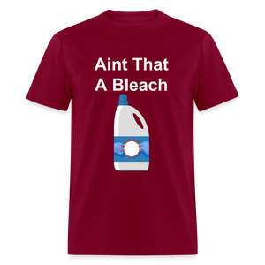 Unisex Bleach Print T Shirt - burgundy