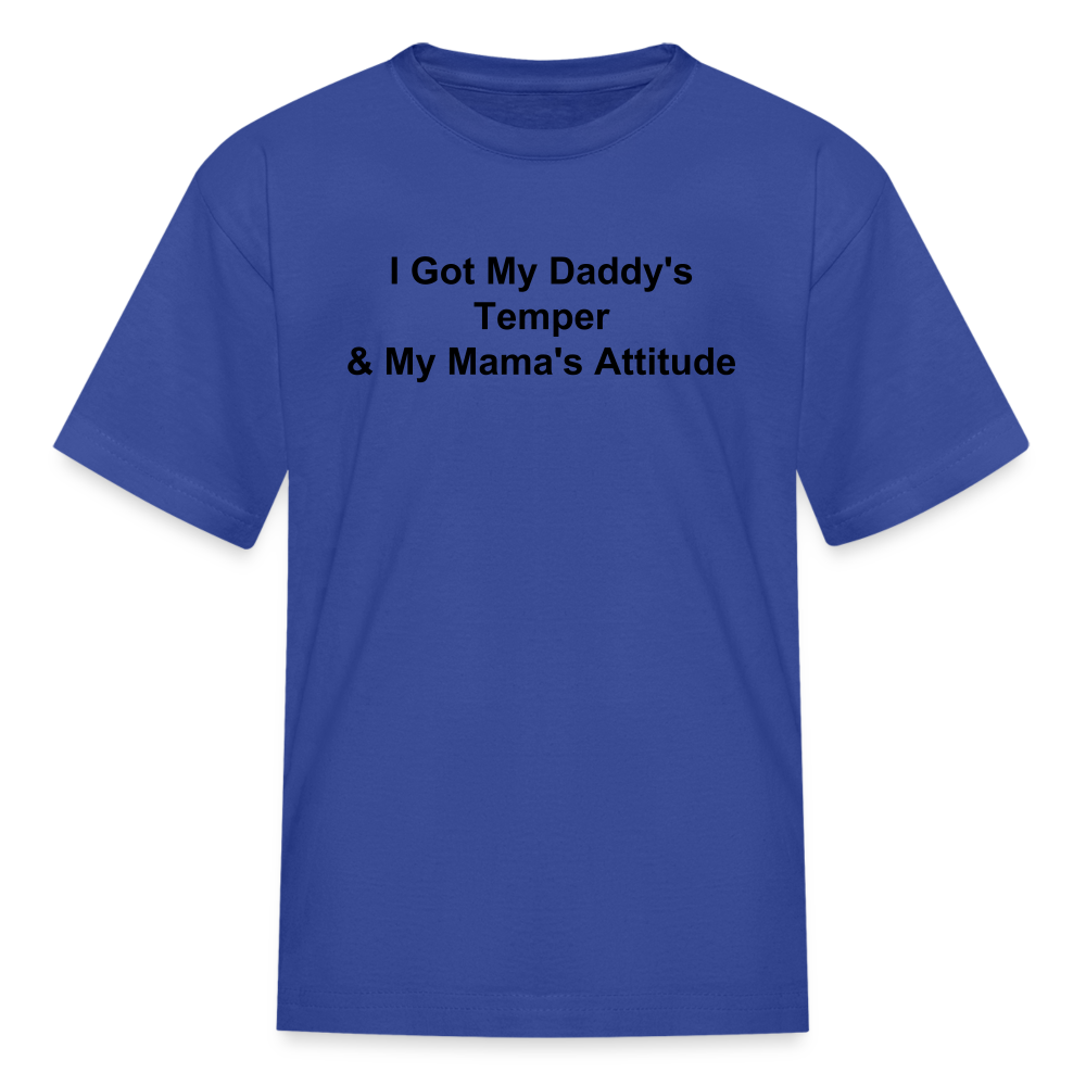 Kids Unisex Attitude Custom T Shirt - royal blue