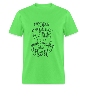 Unisex Adult Coffee Strong Print T Shirt - kiwi