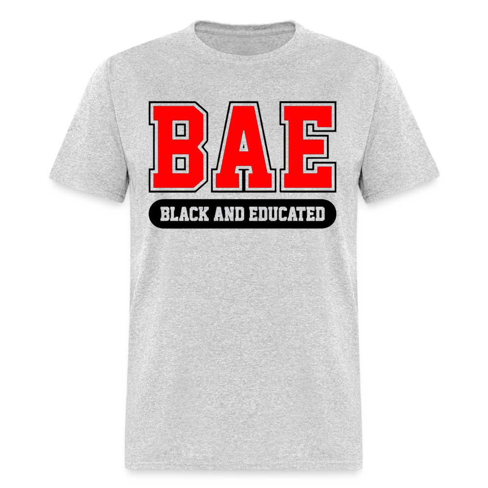 Unisex Classic Bae Print Fruit of The Loom T Shirt - heather gray