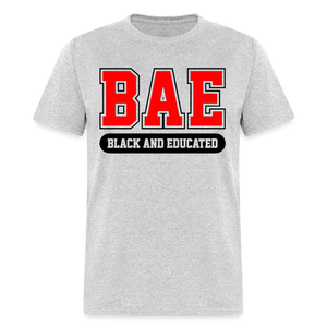 Unisex Classic Bae Print Fruit of The Loom T Shirt - heather gray