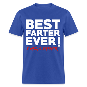 Men's Best Father Ever Print T-Shirt - royal blue