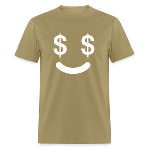 Unisex  Money Face Print T Shirt - khaki