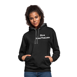 Contrast Custom Diva NoneTheLess Front & Back Hoodie - black/asphalt