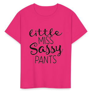 Kids and Babies Miss Sassy Pants Print T Shirt - fuchsia