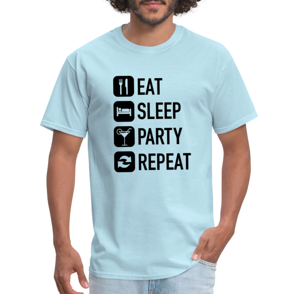 Unisex Classic Custom Party Repeat T Shirt - powder blue