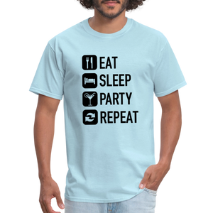 Unisex Classic Custom Party Repeat T Shirt - powder blue