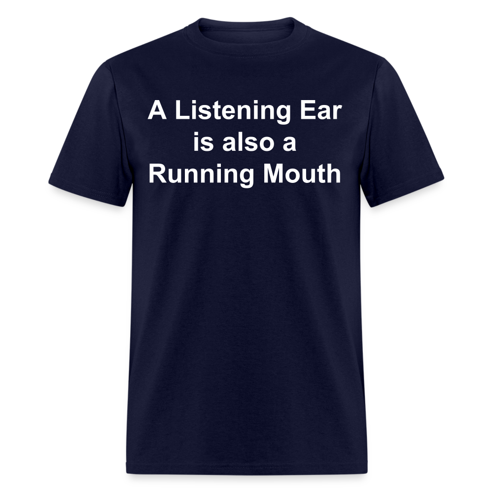 Unisex Classic Custom Running Mouth T Shirt - navy