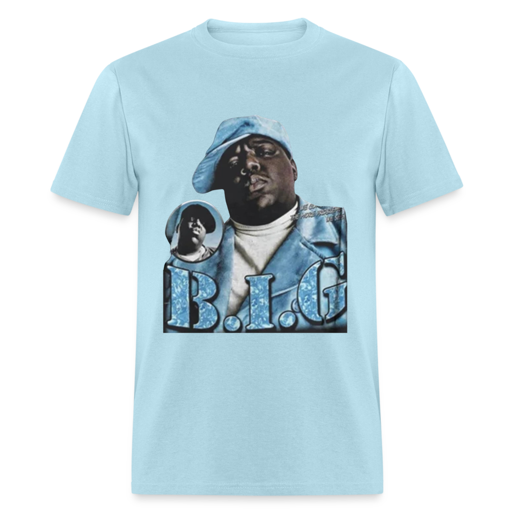 Unisex Classic Biggie Print T Shirt - powder blue