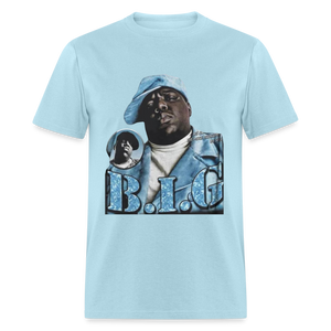 Unisex Classic Biggie Print T Shirt - powder blue