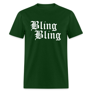 Unisex Bling Bling Print T Shirt - forest green