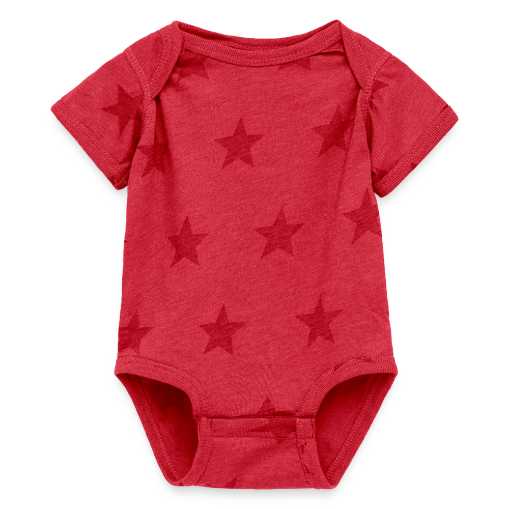 Babies and Kids 5 Star Print One Piece - red star