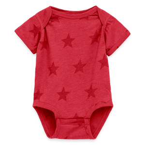 Babies and Kids 5 Star Print One Piece - red star