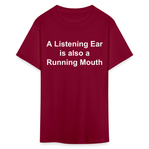 Unisex Classic Custom Running Mouth T Shirt - burgundy