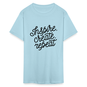 Unisex Classic Inspire Print T Shirt - powder blue