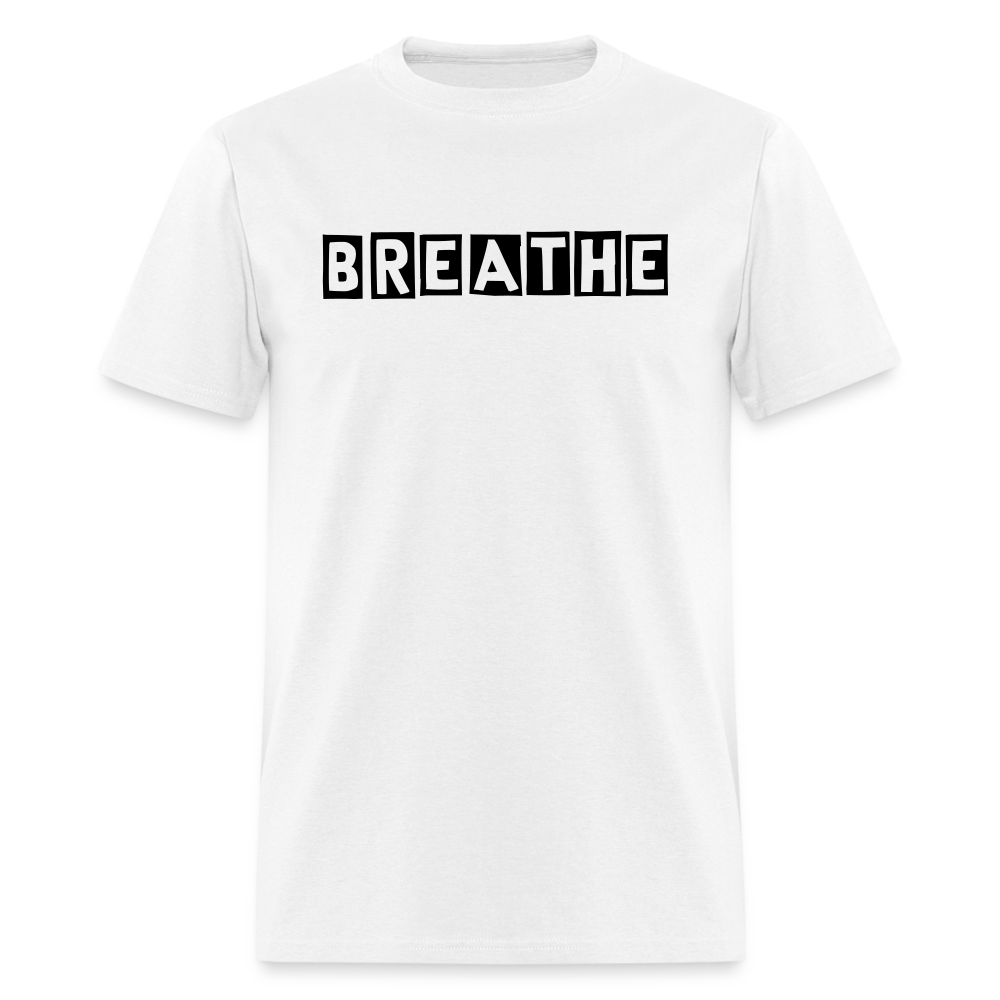 Unisex Breathe Print T Shirt - white