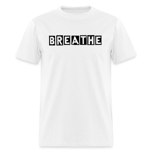 Unisex Breathe Print T Shirt - white