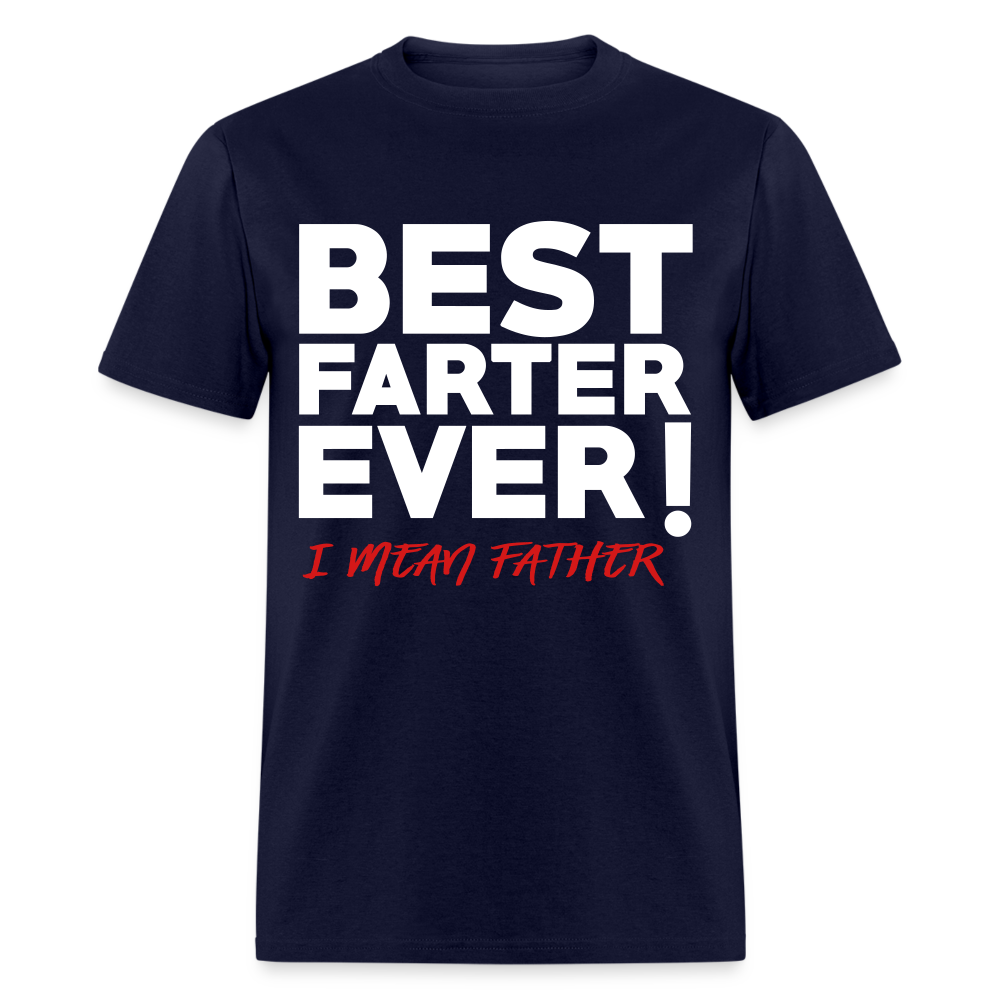 Men's Best Father Ever Print T-Shirt - navy