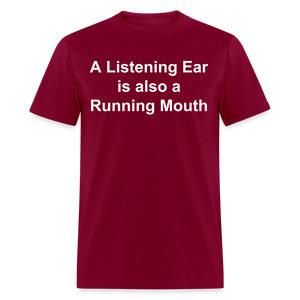 Unisex Classic Custom Running Mouth T Shirt - burgundy