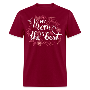 Women's Classic Custom Mother's T Shirt - burgundy
