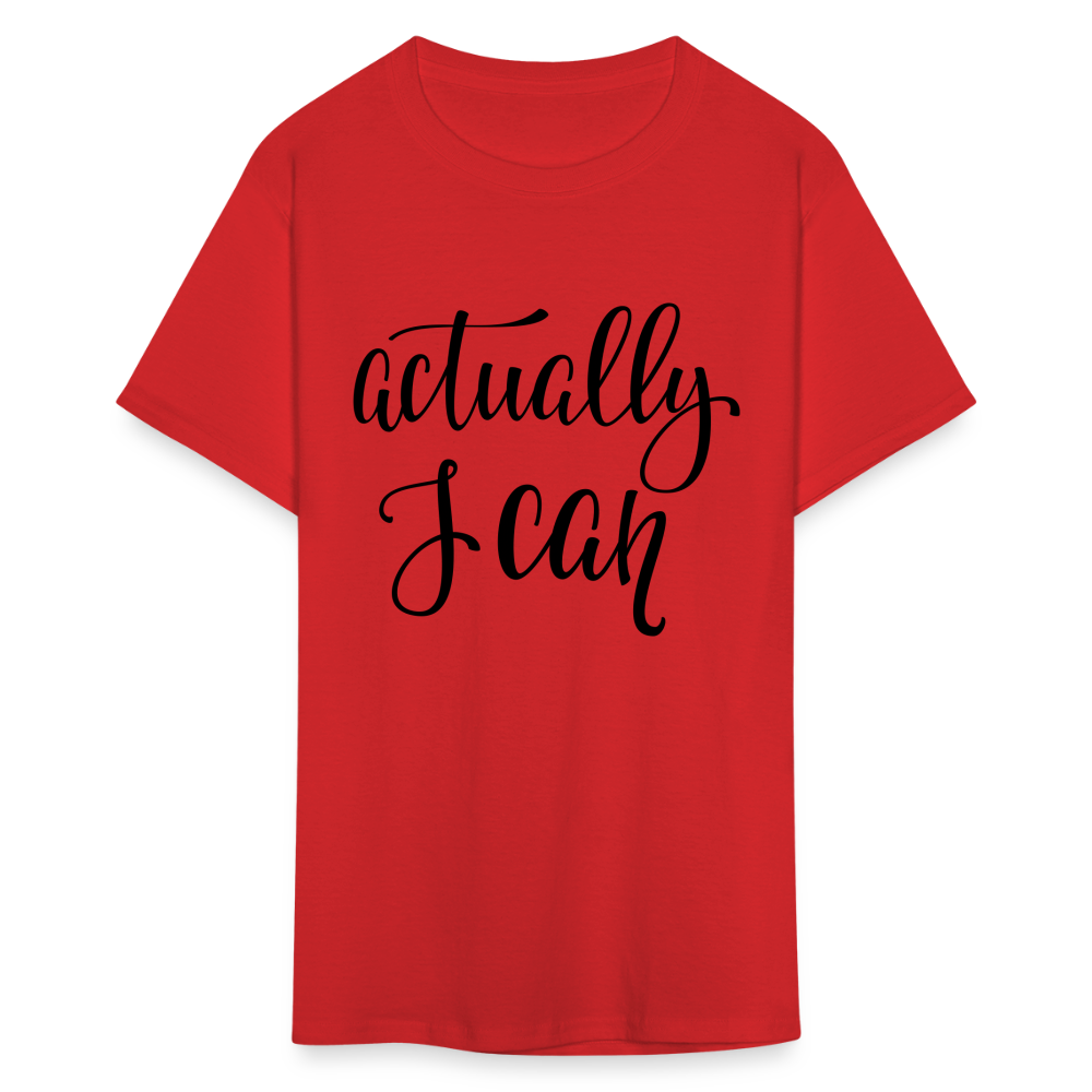 Unisex Classic  I Can Print T Shirt - red