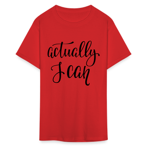 Unisex Classic  I Can Print T Shirt - red