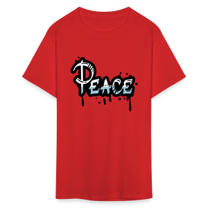 Unisex Peace Print T Shirt - red