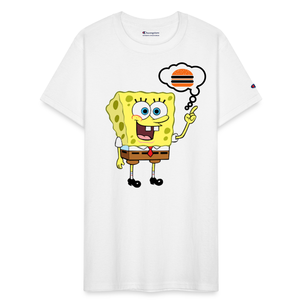 Unisex Champion SpongeBob Print T Shirt - white