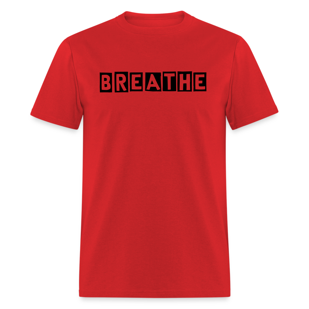 Unisex Breathe Print T Shirt - red