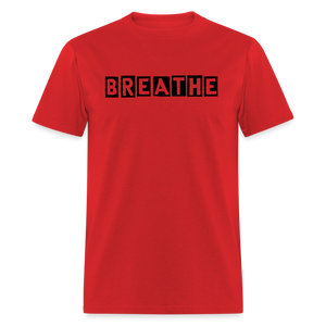 Unisex Breathe Print T Shirt - red