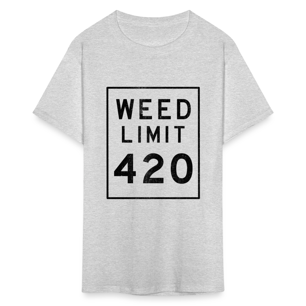 Unisex Weed Limit 420 Print T Shirt - heather gray