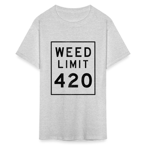 Unisex Weed Limit 420 Print T Shirt - heather gray