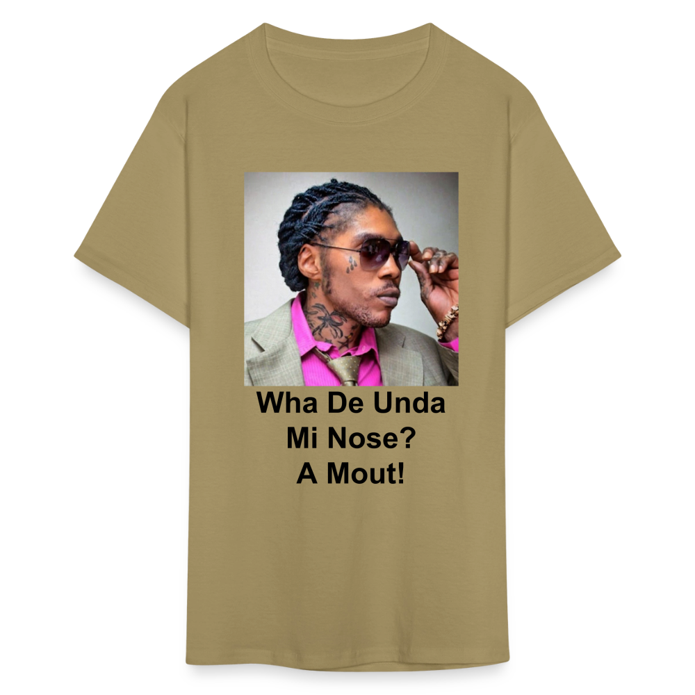 Unisex Classic Vybz Kartel Custom T Shirt - khaki