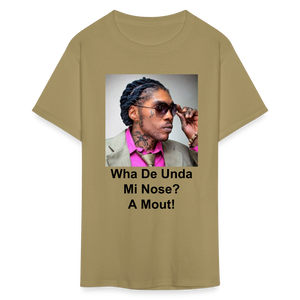 Unisex Classic Vybz Kartel Custom T Shirt - khaki