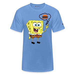 Unisex Champion SpongeBob Print T Shirt - sky blue