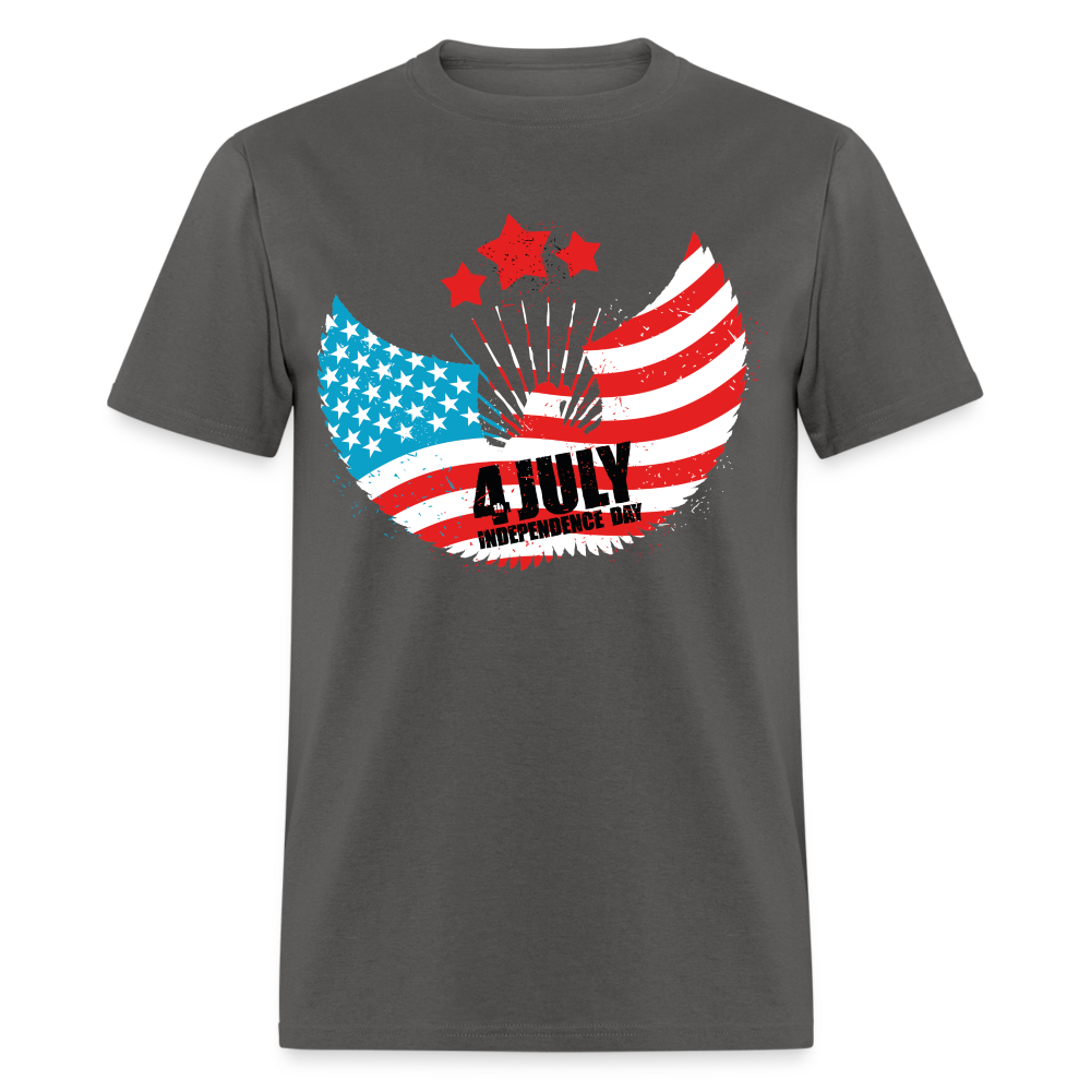 Unisex 4th Of July Print T Shirt - charcoal