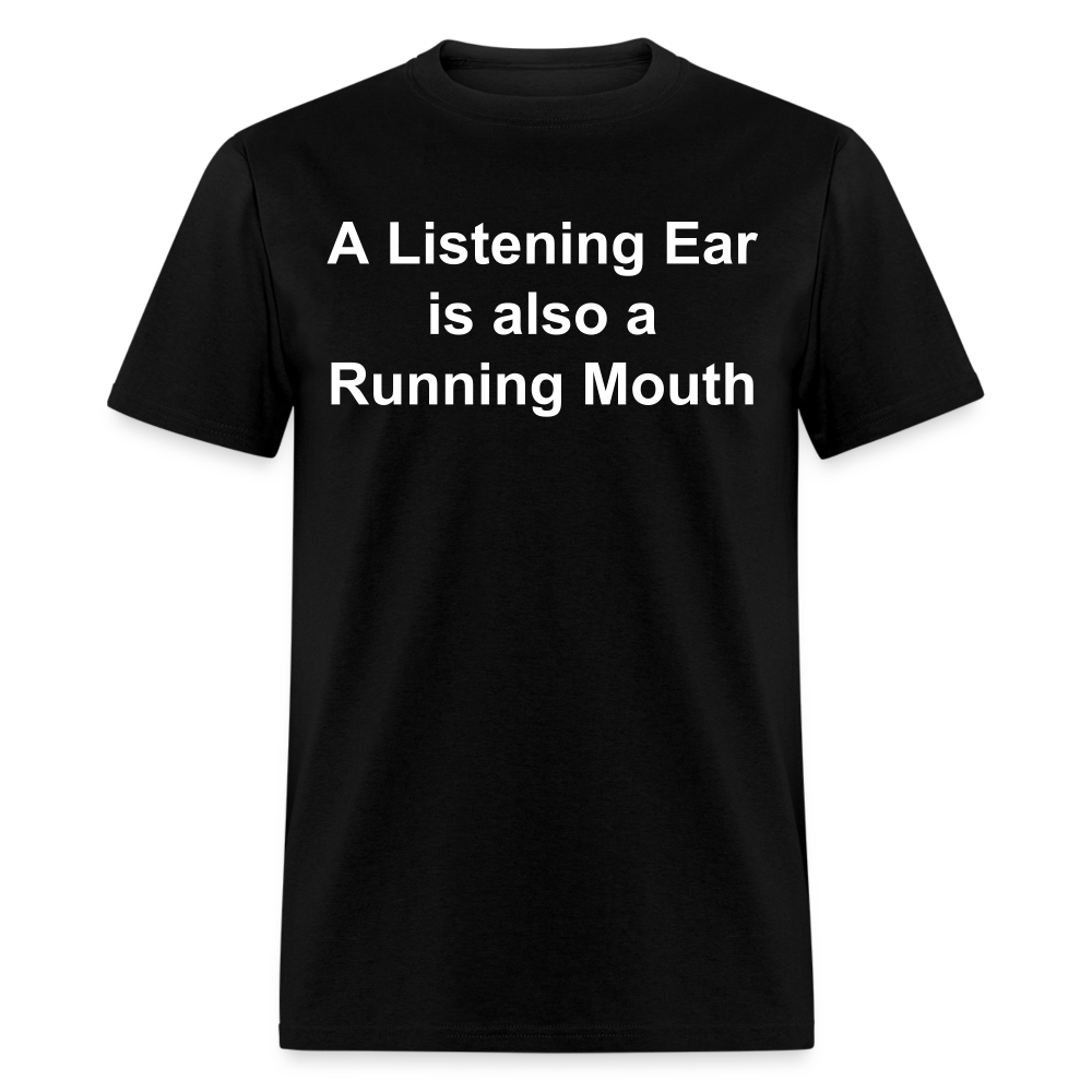 Unisex Classic Custom Running Mouth T Shirt - black