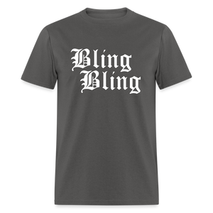 Unisex Bling Bling Print T Shirt - charcoal