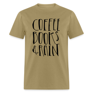 Unisex Coffee Print T Shirt - khaki