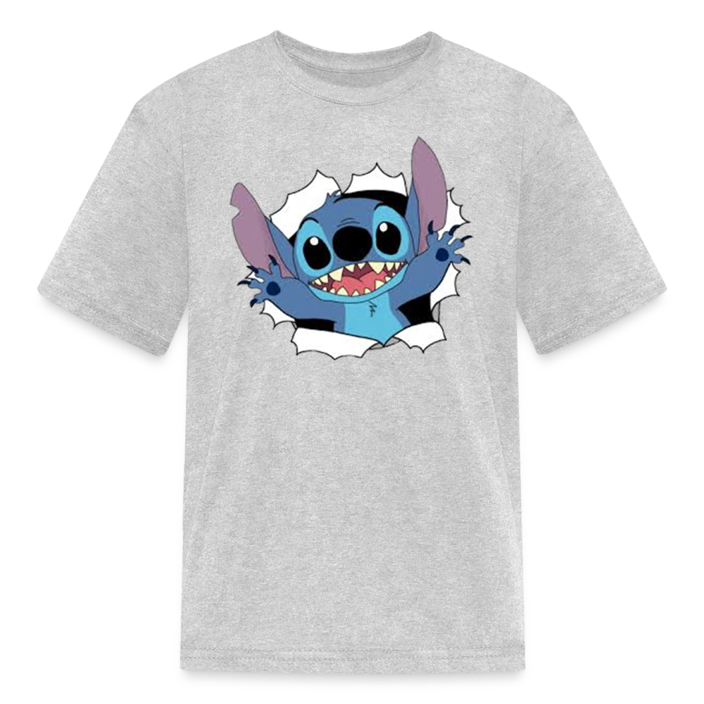 Kids and Babies Unisex Stitch Print  T-Shirt - heather gray