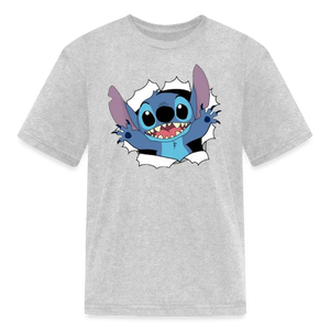 Kids and Babies Unisex Stitch Print  T-Shirt - heather gray