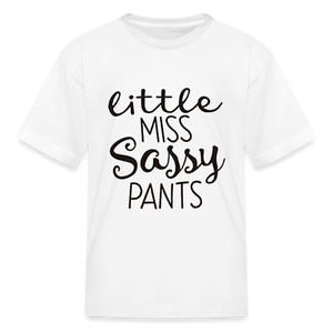 Kids and Babies Miss Sassy Pants Print T Shirt - white