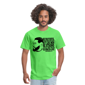 Men's Fruit of the Loom Classic Strong Print T Shirt - kiwi