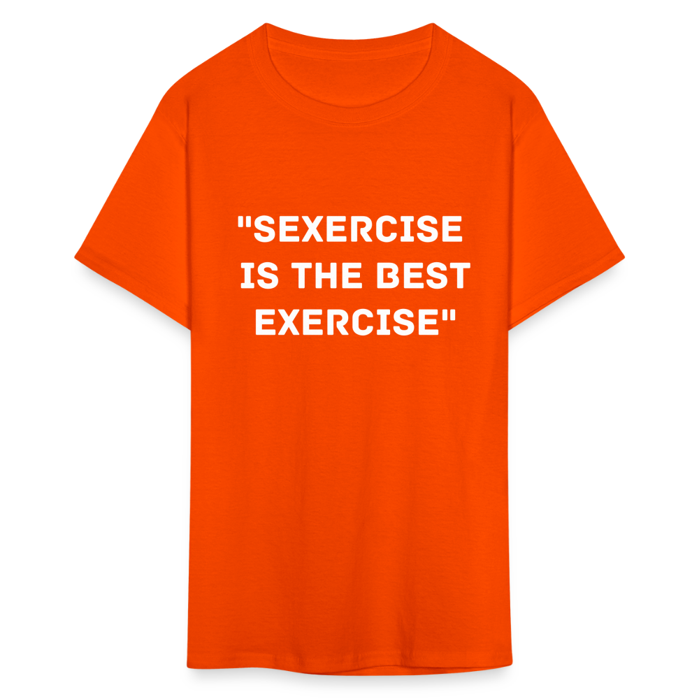 Unisex Classic Fruit of the Loom Exercise Print T Shirt - orange