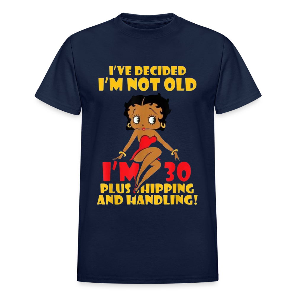 Women's Gildan Cotton I'm Not Old Print T Shirt - navy